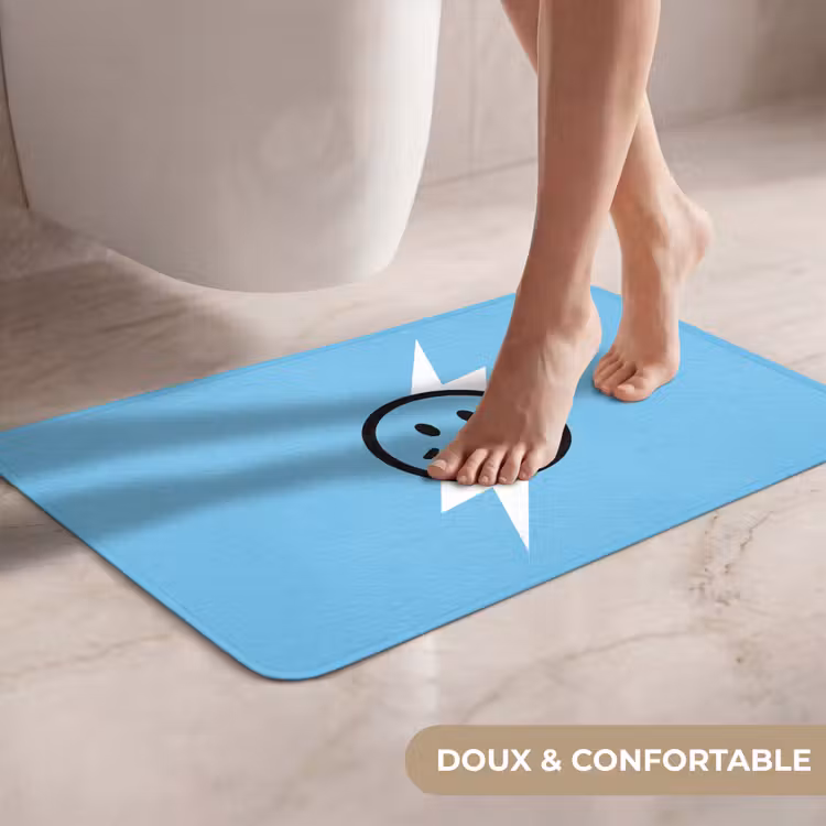 Tapis de toilettes - Smiley - Bleu - Eclair — 7