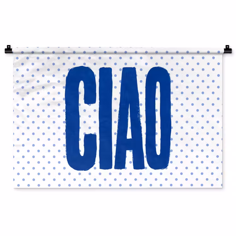 Tenture murale - Ciao - Bleu - Points — 1