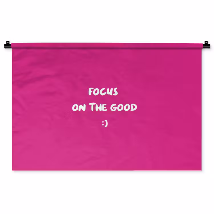 Tenture murale - Focus - Smiley - Rose — 1