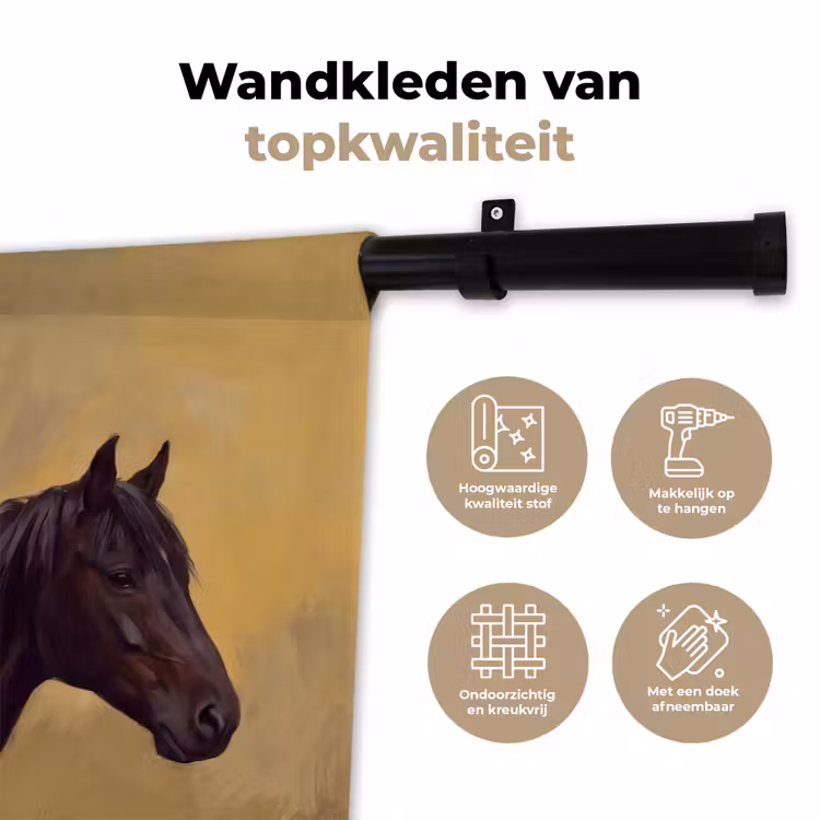 Tenture murale - Cheval - Classique - Ocre — 3