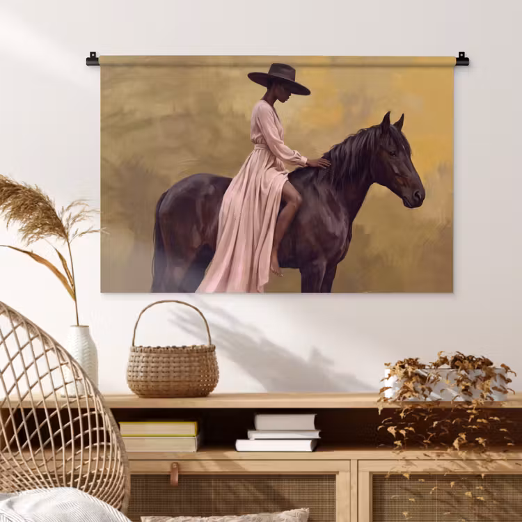 Tenture murale - Cheval - Classique - Ocre — 4