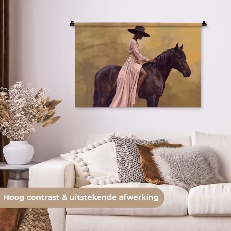 Tenture murale - Cheval - Classique - Ocre — 5