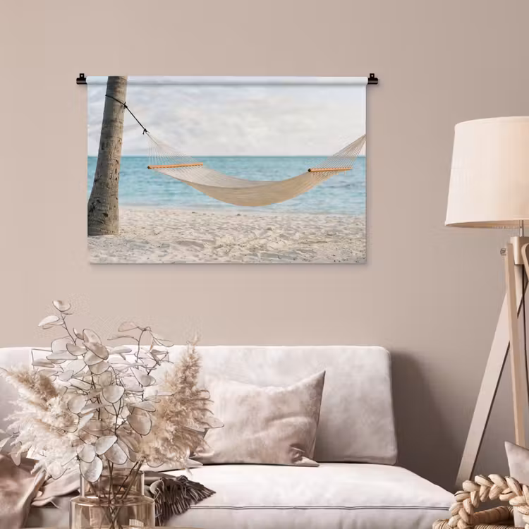 Tenture murale - Hamac - Plage - Blanc — 2