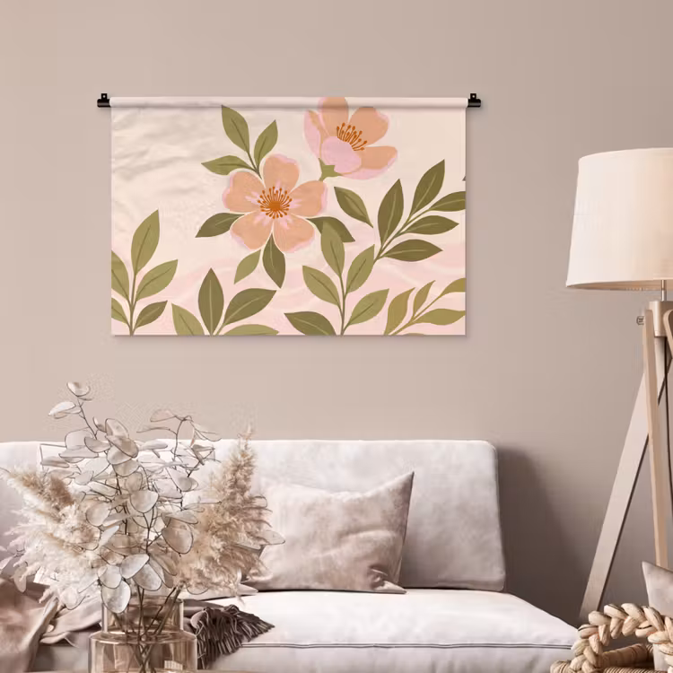 Tenture murale - Graphique - Fleurs - Rose — 2