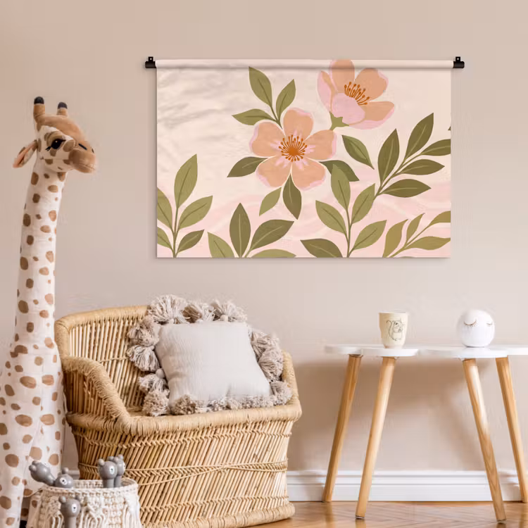 Tenture murale - Graphique - Fleurs - Rose — 6