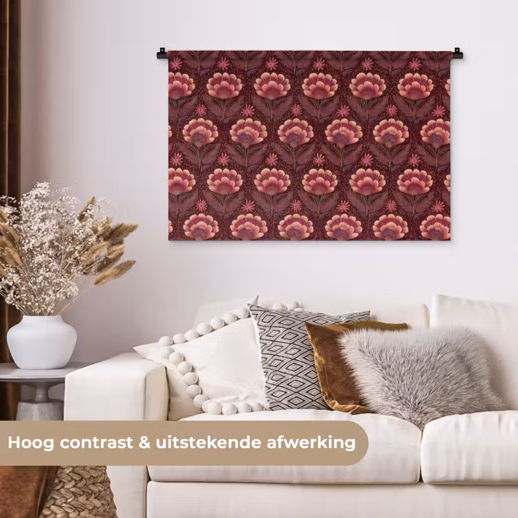 Tenture murale - Fleurs - Eventail - Violet — 5