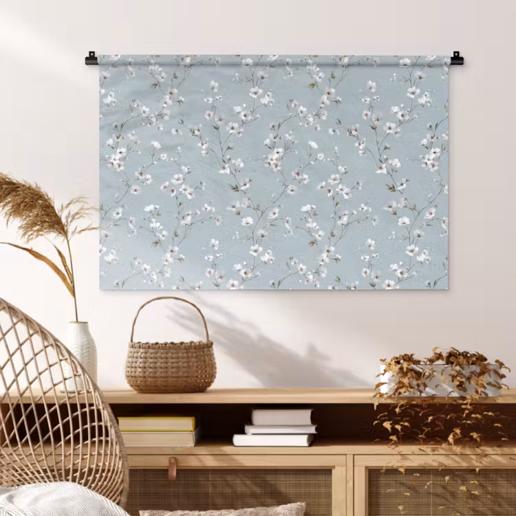 Tenture murale - Classique - Fleurs - Bleu — 4