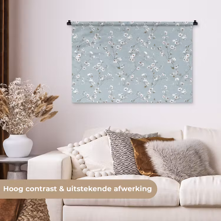 Tenture murale - Classique - Fleurs - Bleu — 5