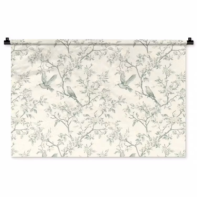 Tenture murale - Classique - Oiseaux - Vert — 1