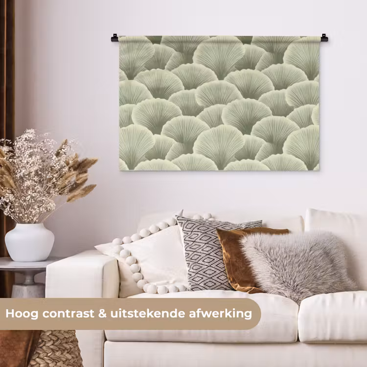 Tenture murale - Eventail - Feuille - Vert — 5