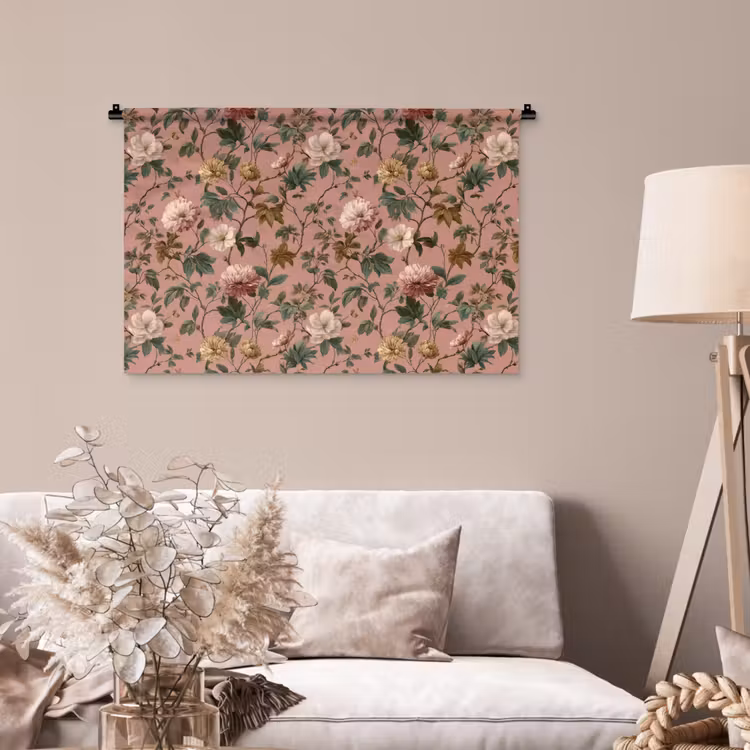 Tenture murale - Fleurs - Classique - Rose — 2
