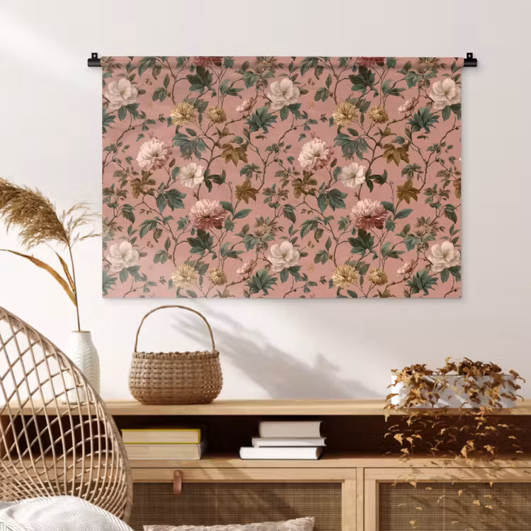 Tenture murale - Fleurs - Classique - Rose — 4