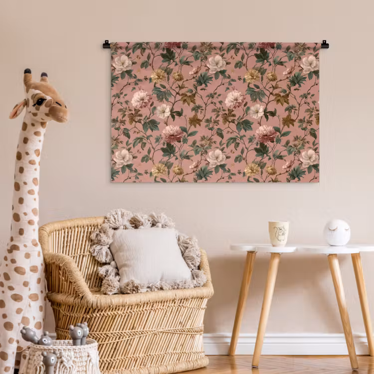Tenture murale - Fleurs - Classique - Rose — 6