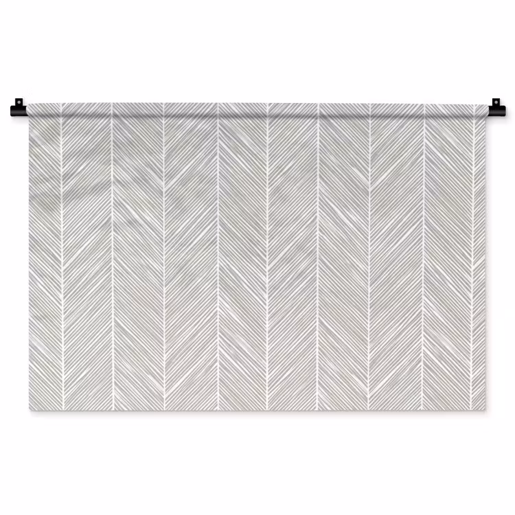 Tenture murale - Classique - Chevrons - Gris — 1