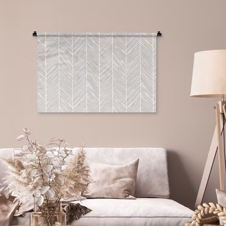 Tenture murale - Classique - Chevrons - Gris — 2