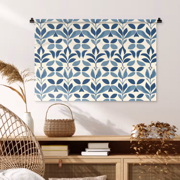 Tenture murale - Flora - Moderne - Bleu — 4