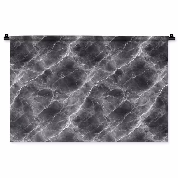 Tenture murale - Gris foncé - Eclair - Marbre — 1
