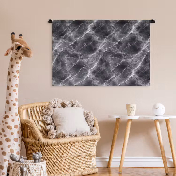 Tenture murale - Gris foncé - Eclair - Marbre — 6