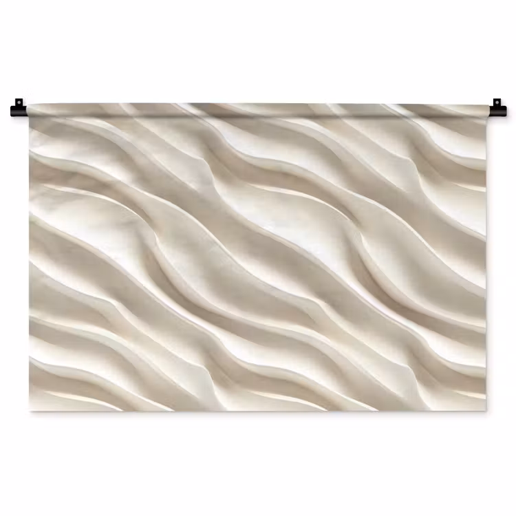 Tenture murale - Diagonal - Vagues - Crème — 1