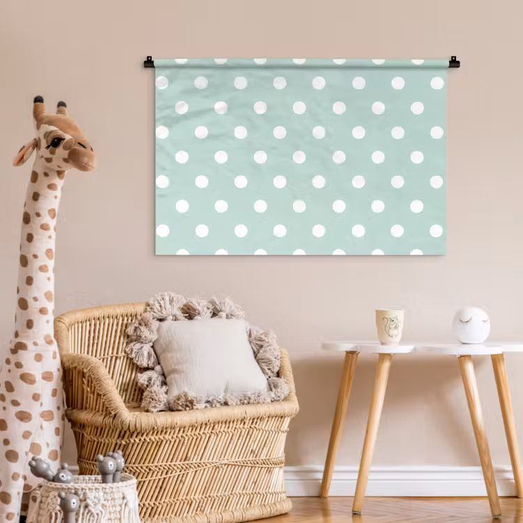 Tenture murale - Classique - Polka - Vert — 6