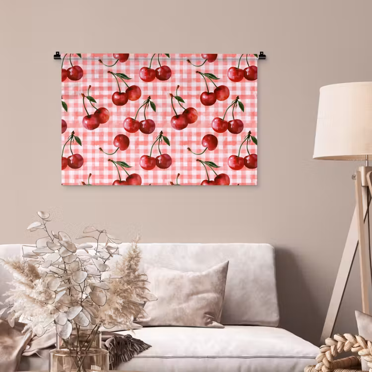 Tenture murale - Cherry - Blocs - Rouge — 2