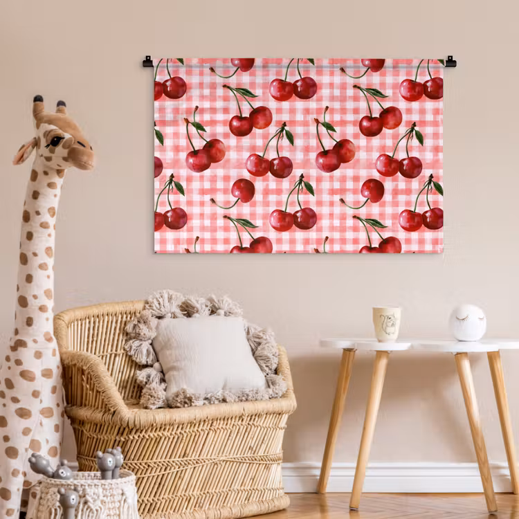 Tenture murale - Cherry - Blocs - Rouge — 6
