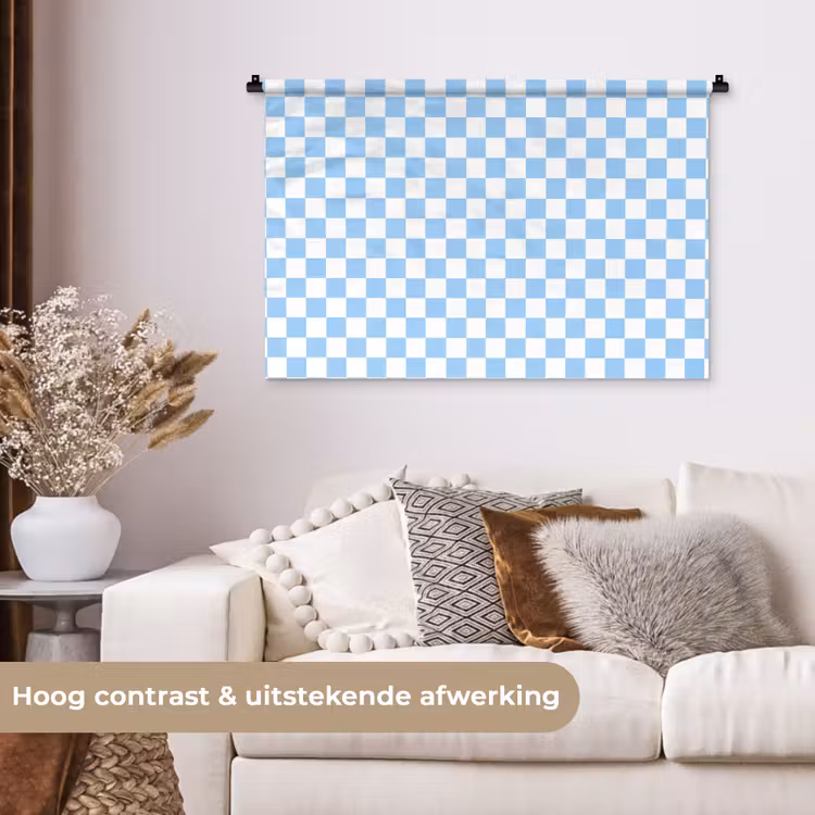 Tenture murale - Échiquier - Classique - Bleu — 5