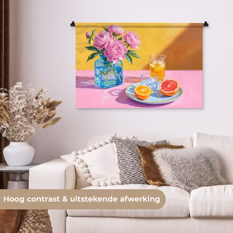 Tenture murale - Fleurs - Rose - Moderne — 5