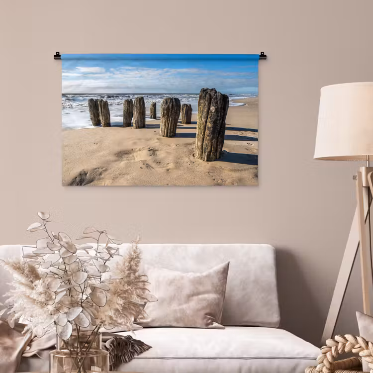 Tenture murale - Sable - Plage - Pôle - Eau - Été — 2