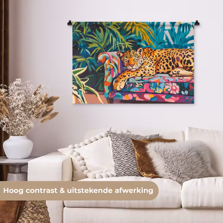 Tenture murale - Léopard - Coloré - Tropical — 5