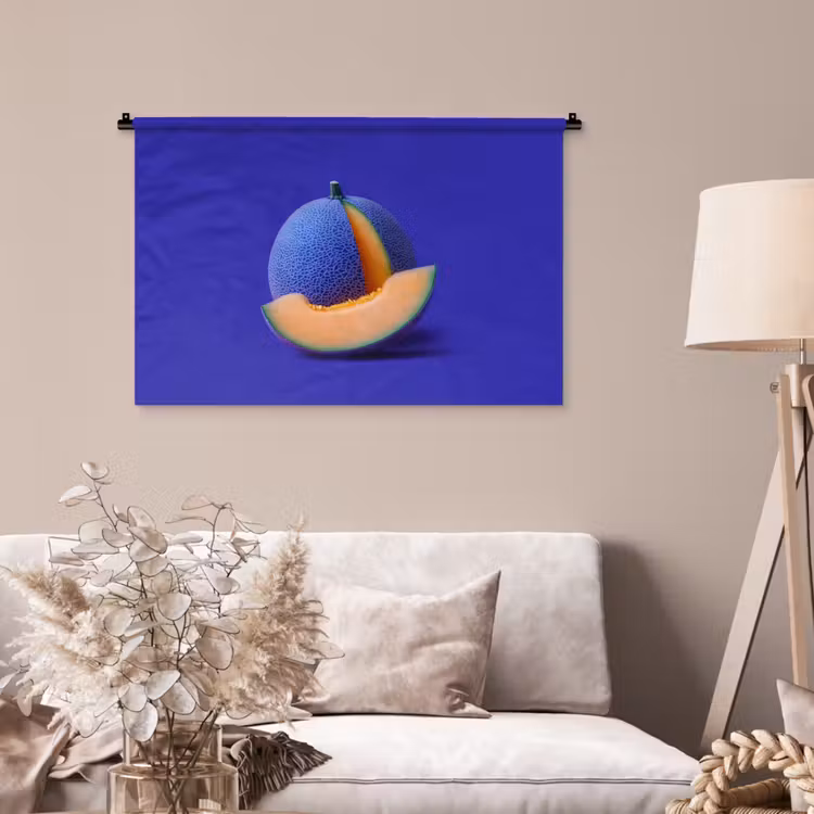 Tenture murale - Melon - Bleu - Orange - Arty — 2