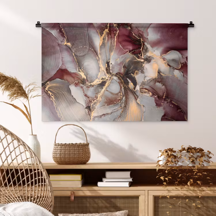 Tenture murale - Or - Marbre - Violet — 4