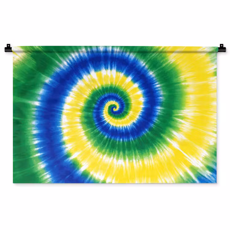 Tenture murale - Spirale - Verte - Rotative — 1