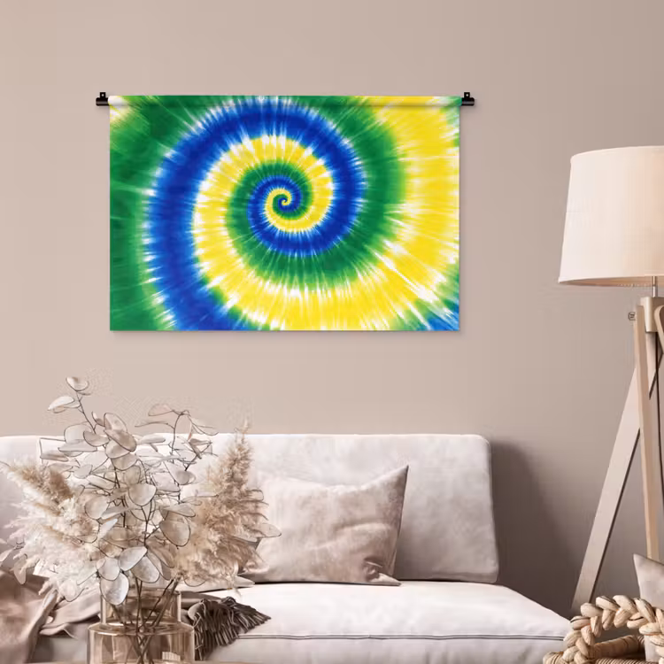 Tenture murale - Spirale - Verte - Rotative — 2