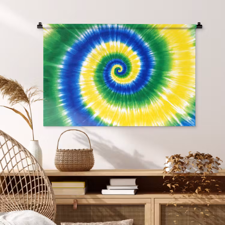 Tenture murale - Spirale - Verte - Rotative — 4