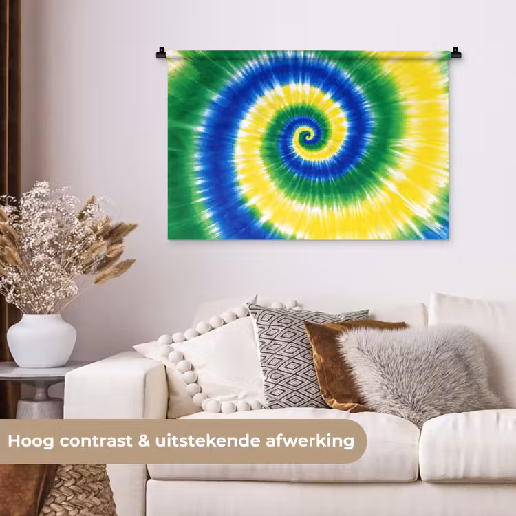Tenture murale - Spirale - Verte - Rotative — 5