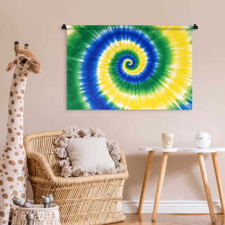 Tenture murale - Spirale - Verte - Rotative — 6