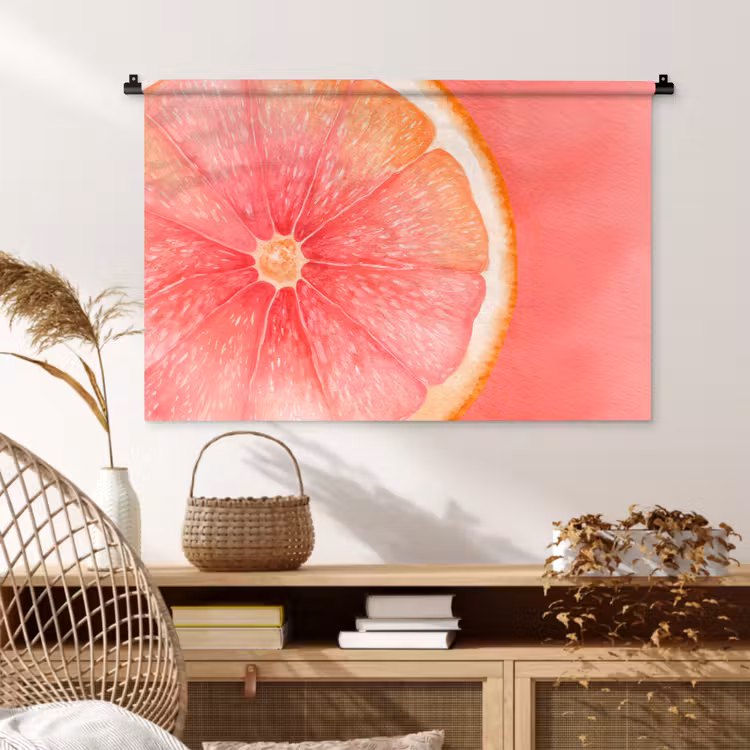 Tenture murale - Pamplemousse - Rose - Vif — 4