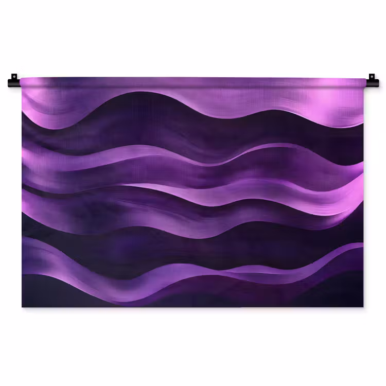 Tenture murale - Vagues - Abstrait - Violet — 1