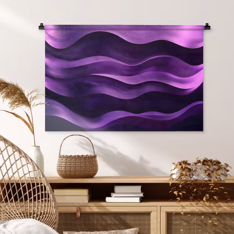 Tenture murale - Vagues - Abstrait - Violet — 4
