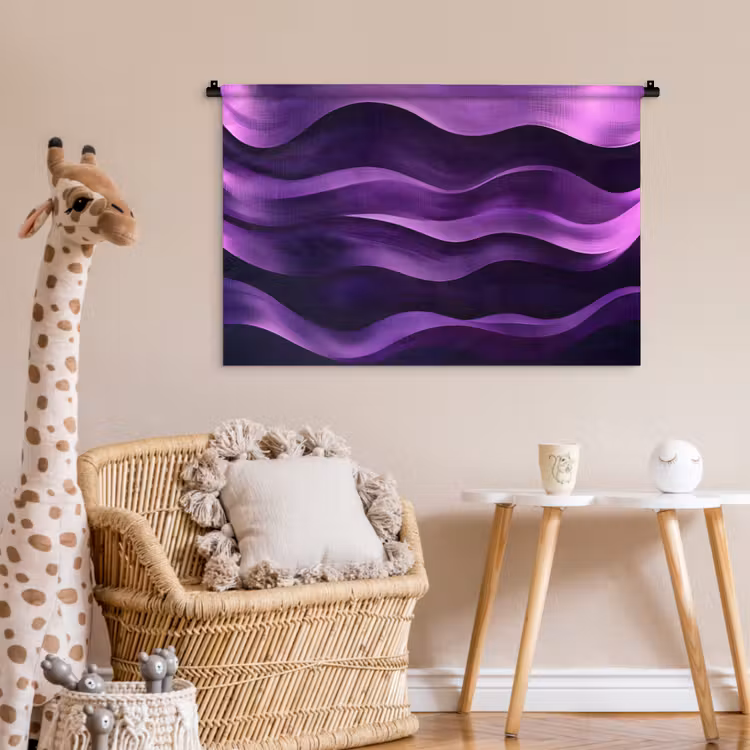 Tenture murale - Vagues - Abstrait - Violet — 6