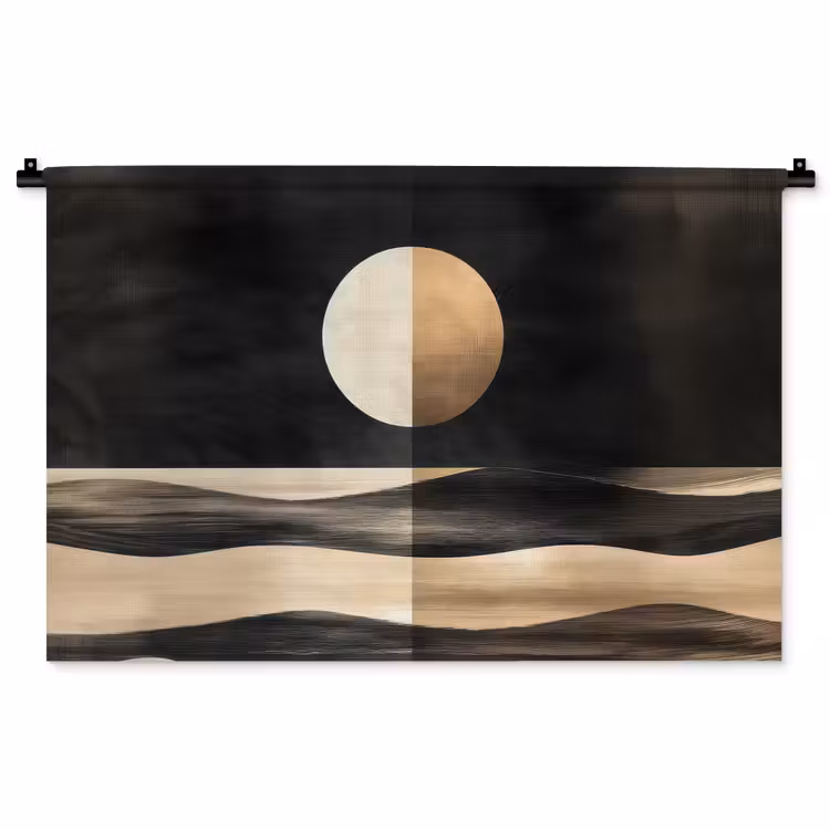 Tenture murale - Lune - Cercle - Or — 1