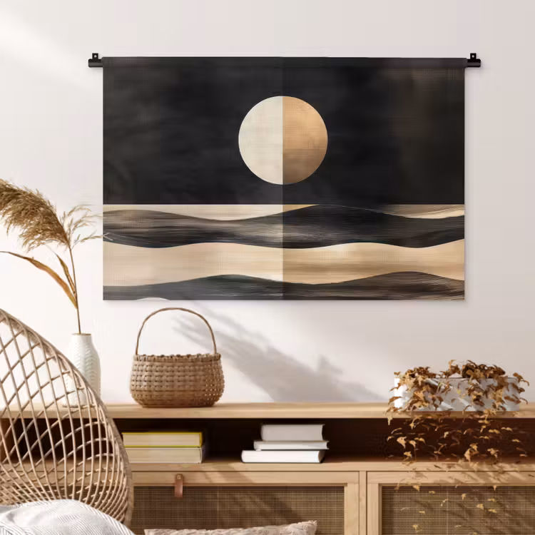 Tenture murale - Lune - Cercle - Or — 4
