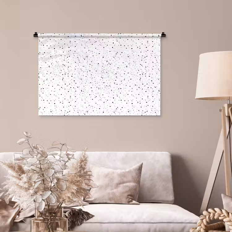 Tenture murale - Motif - Points - Noir — 2