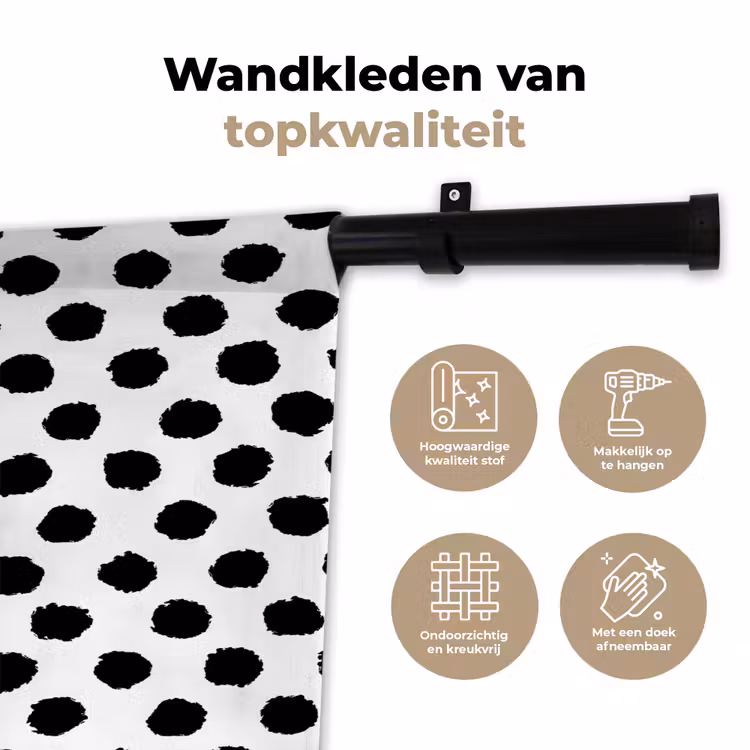 Tenture murale - Raw - Dots - Black — 3