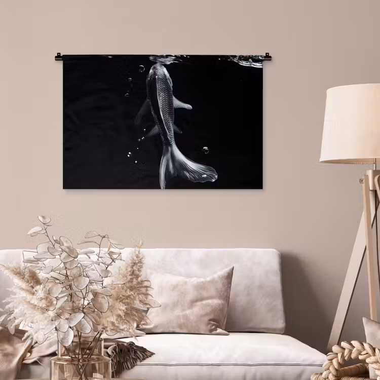 Tenture murale - Koi - Poisson - Eau - Noir — 2