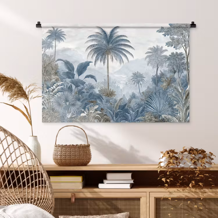 Tenture murale - Jungle - Moderne - Bleu - Vert — 4