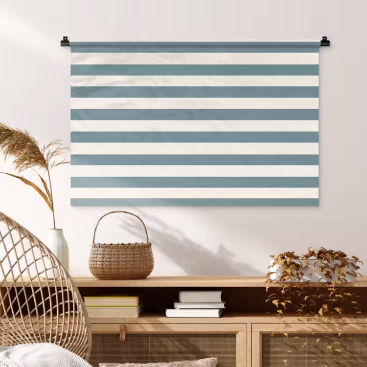 Tenture murale - Rayures - Moderne - Bleu — 4