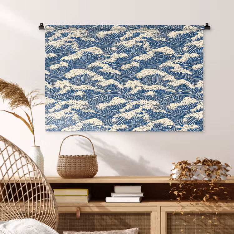 Tenture murale - Vagues - Classique - Bleu — 4