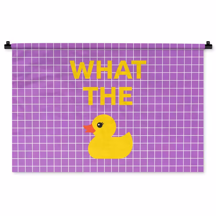 Tenture murale - Texte - Canard - Violet — 1